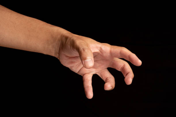istock Latin man's hands making shapes. claw-shaped hands. spider-shaped hands 2161870145