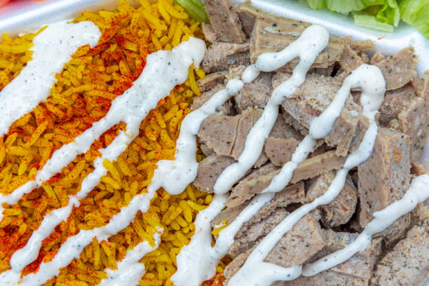 A variety of food items are displayed in an appetizing way.