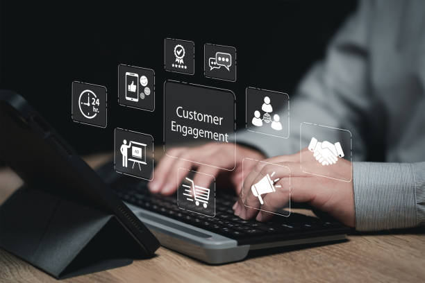 istock Customer engagement concept, Customer analysis for improvement and development product, Businessman set strategies effective online marketing target Target customer, buyer persona, Customer behaviour 2161881455