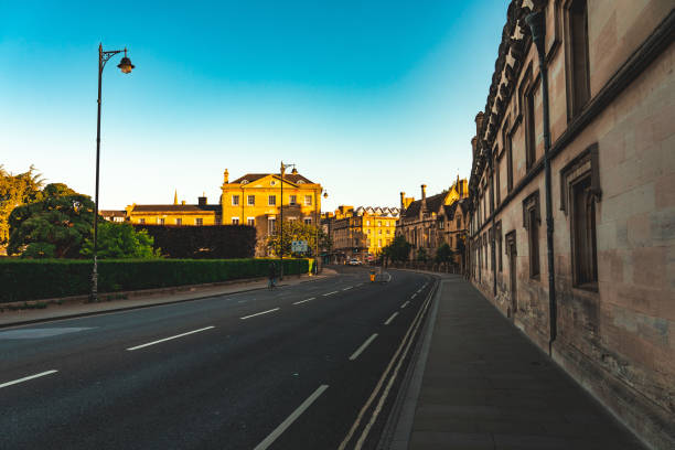 istock Empty street at Oxford in morning 2161891256