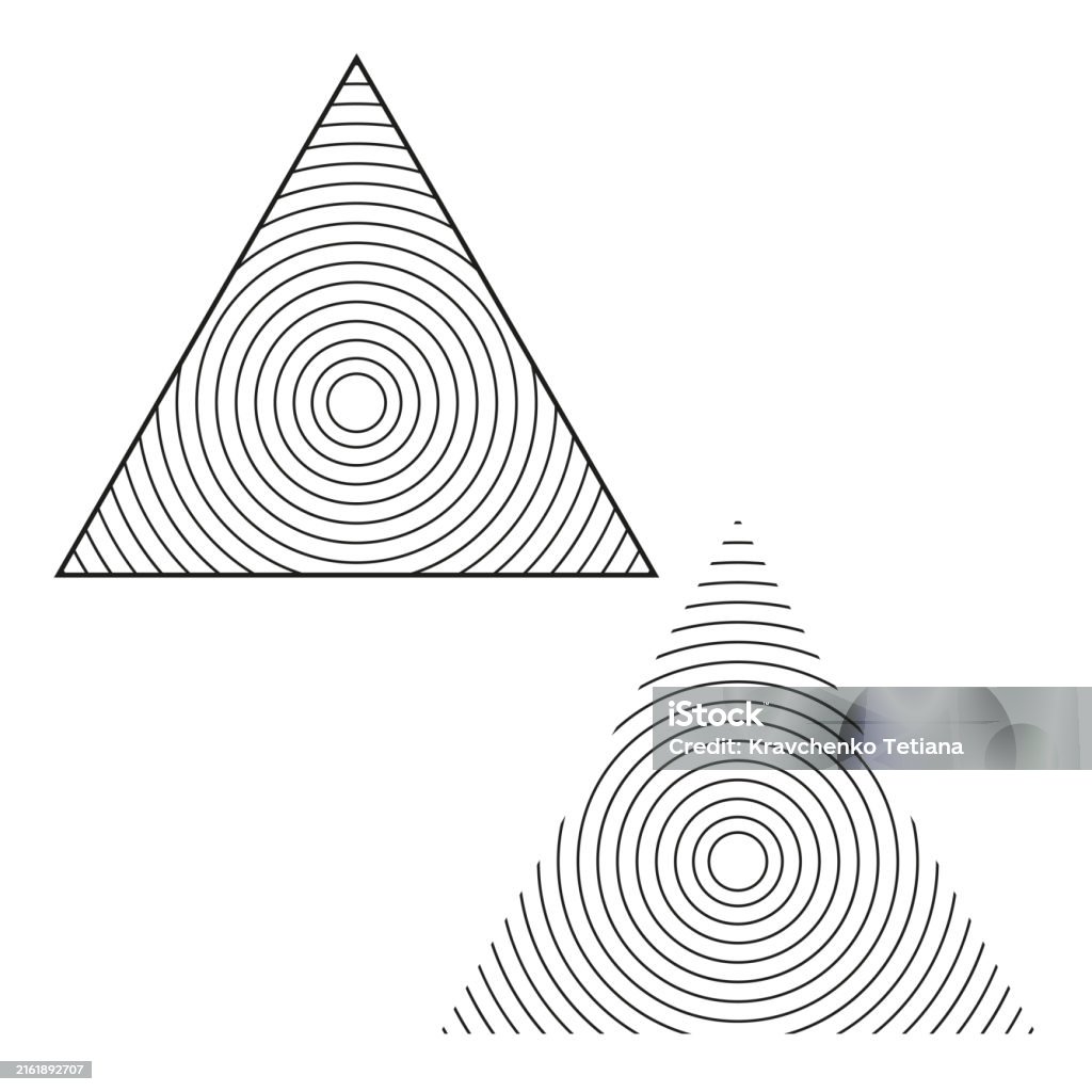 Concentric Triangles Examples Concentric Triangle Patterns Abstract Line Art Geometric Vector Design ...
