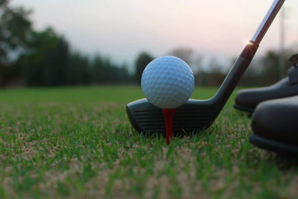 istock Golf course and ball in the grass Ready for golf players to start playing. 2161893589