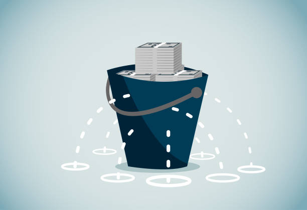 stockillustraties, clipart, cartoons en iconen met inflation - lekken