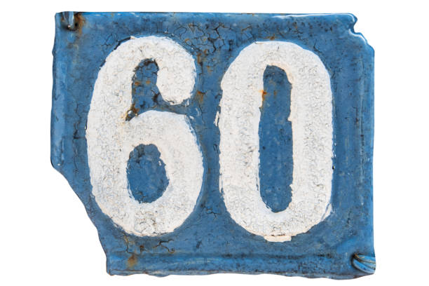 istock Weathered iron plate with number 3 on white 2161896985