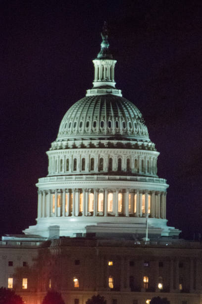 istock Washington DC - US Capitol Street View at Night 2161899655