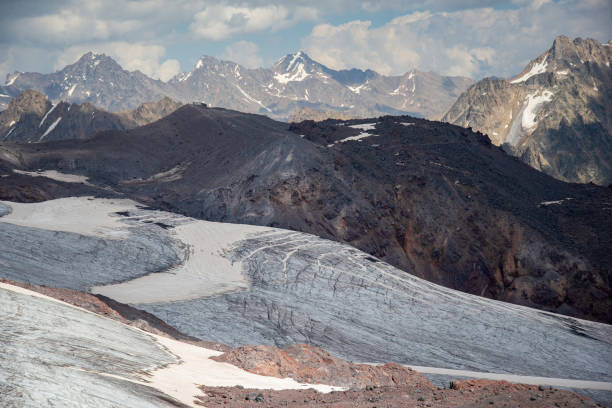 istock Mountain landscape with ice and frozen lava 2161902032
