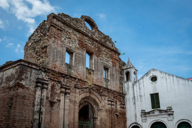 Compañía de Jesús, the ruins of an ancient convent of the Society of Jesus, church Casco Viejo, the old city centre, Panama City, Panama
