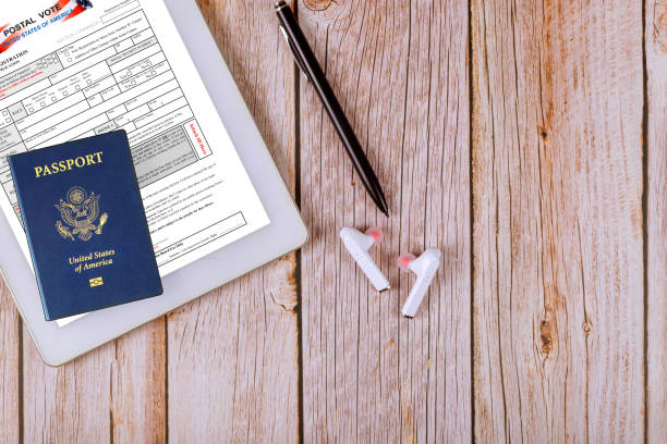 istock Voter registration application for a 2024 presidential election has been completed and is ready to be filed. 2161903663