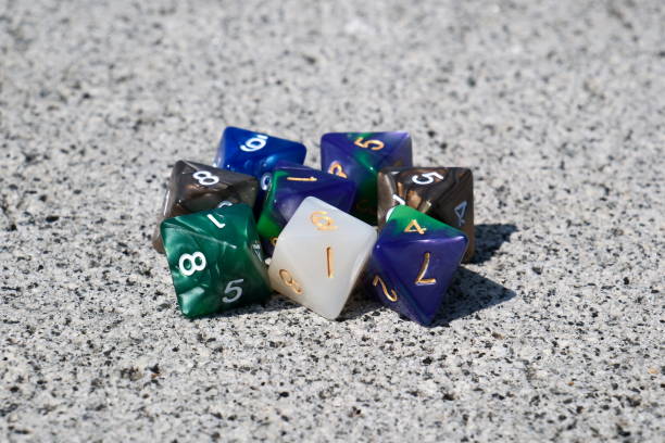 istock Colorful dice with numbers on a concrete background. 2161904960