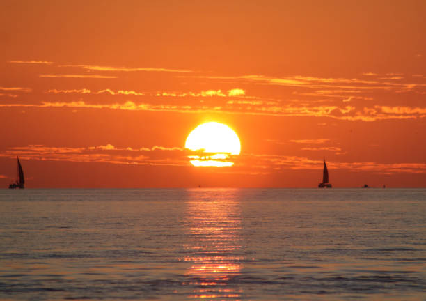 Beautiful sunset on the sea