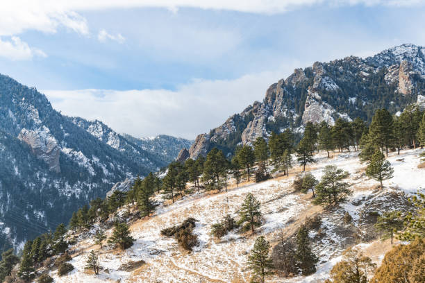 Boulder Colorado Winter Landscape in the Flatiron Mountains