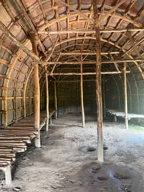 istock Interior of Native American building. 2161913819