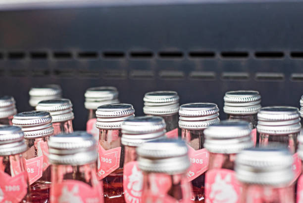 istock drinks in glass packages in a container in a supermarket 2161922136