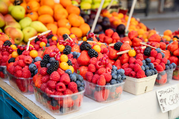 istock Fruit stand at the market, Prague 2161926932