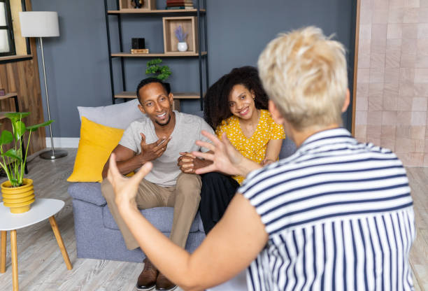 istock Couple meeting with a marriage guidance couselor 2161928076