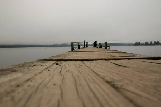 Looking down a jetty Te Anau