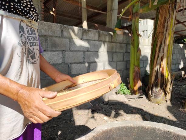 istock farmer activity - the process of farmers drying rice 2161935901