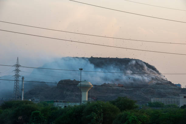 istock Smoke Rises from Ghazipur Landfill 2161940624