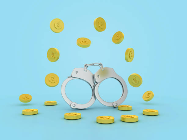 istock 3D Handcuffs with Euro Coins 2161946684