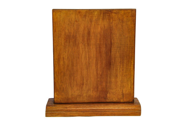 istock Texture wooden frame standing isolated on white background with clipping path 2161947480