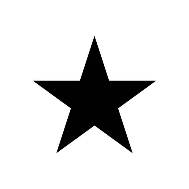 Star icon Vector five pointed star icon starlike stock illustrations