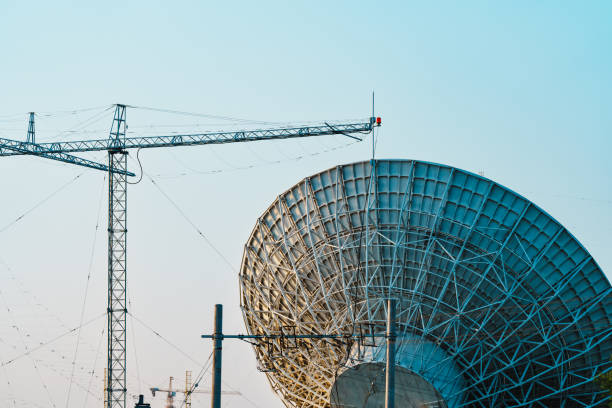 istock Radio telescope giant paraboloid surface 2161948773
