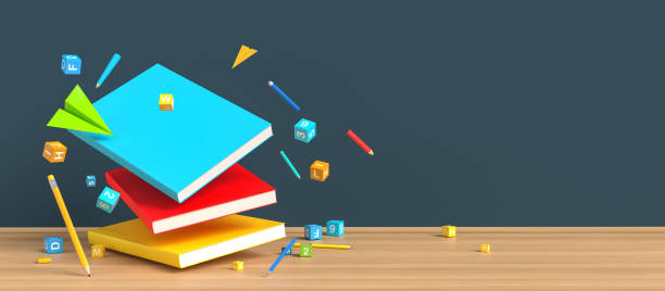 istock Back to school background. Colorful back to school greeting design.. 3D illustration 2161949304