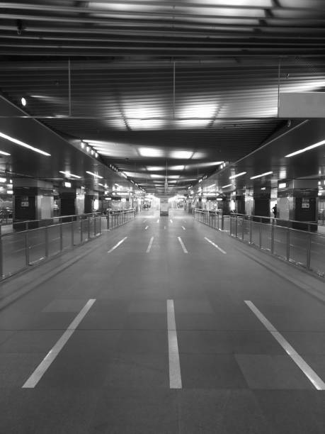 Light & shadow, the view with station.\nSydney, Australia -September 23, 2022