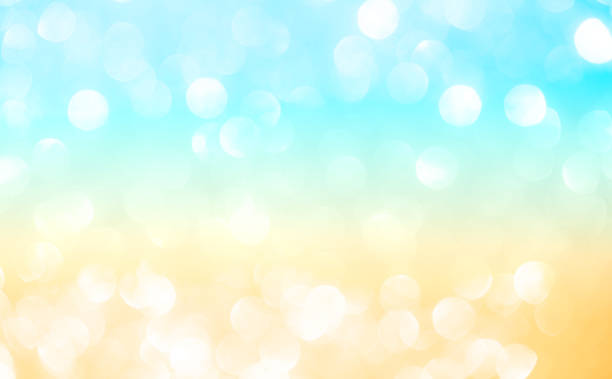 istock Summer background abstract blue bokeh sparkle winter texture pattern design, blur circle snow dark glowing wallpaper card festive happy new year and christmas, template minimal tropical decoration. 2161959714