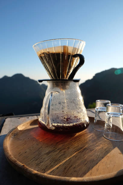 istock Brewing the coffee manually in beauty nature. 2161963880