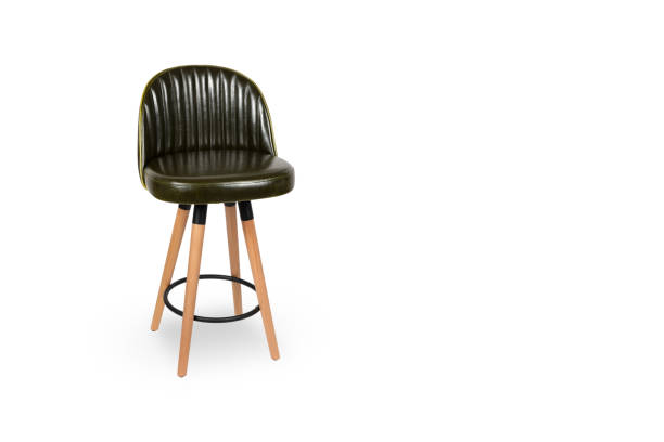 istock Sleek Black Modern Adjustable Bar Stool with Ergonomic Seat Design: Contemporary High Chair for Kitchen Island, Home Bar, or Counter-Height Dining - Minimalist Style Furniture 2161965543