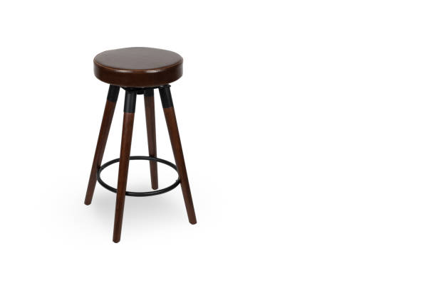 istock Sleek Black Modern Adjustable Bar Stool with Ergonomic Seat Design: Contemporary High Chair for Kitchen Island, Home Bar, or Counter-Height Dining - Minimalist Style Furniture 2161965616