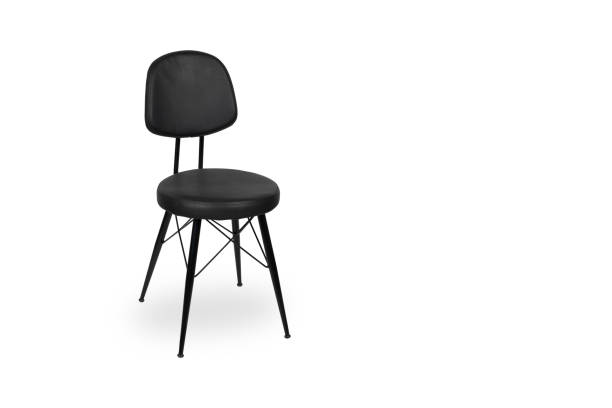 istock Sleek Black Modern Adjustable Bar Stool with Ergonomic Seat Design: Contemporary High Chair for Kitchen Island, Home Bar, or Counter-Height Dining - Minimalist Style Furniture 2161965770