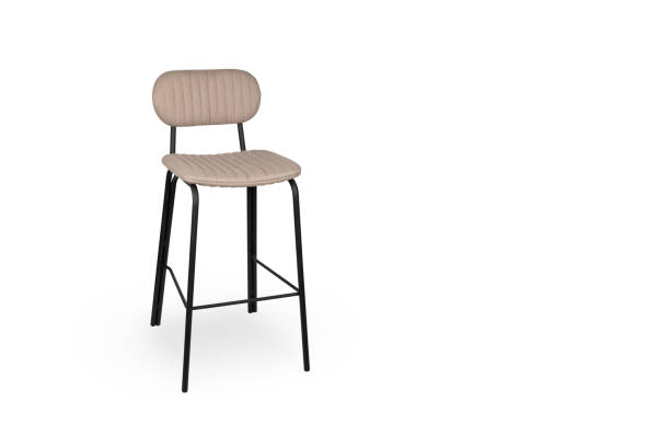 istock Modern Adjustable Leather Bar Stool with Curved Back: Stylish Contemporary Seating Solution for Kitchen Islands, Home Bars, and Dining Counters 2161965781