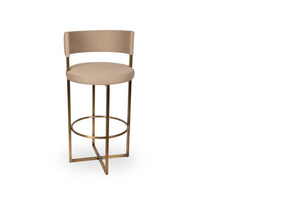 istock Modern Adjustable Leather Bar Stool with Curved Back: Stylish Contemporary Seating Solution for Kitchen Islands, Home Bars, and Dining Counters 2161965814