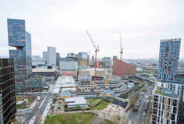istock High angle view of Stratford, London, UK 2161968968