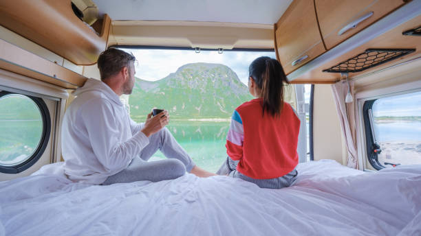 istock Couple Enjoying Coffee With a Scenic View in Norway 2161971568