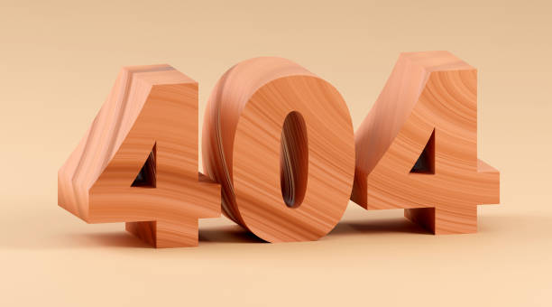 istock Page not found 404 error web page concept design Eco minimal style wooden letters. 3d rendering 2161971672