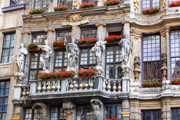 Brussels, Belgium - July 6, 2010 : Close up of building \