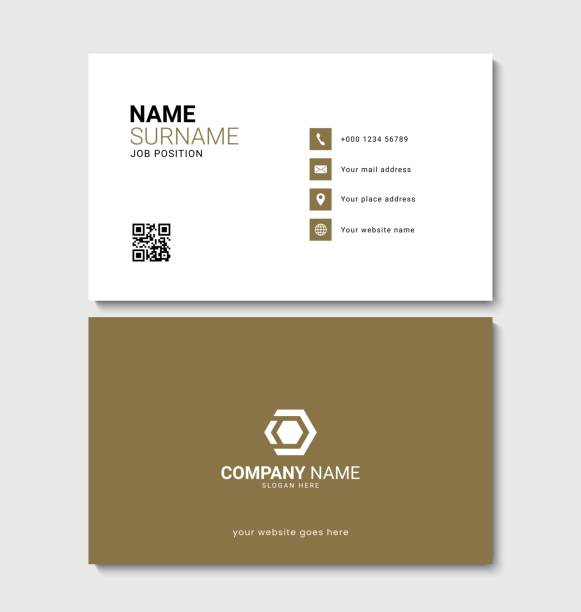 Business card design template. Clean professional business card. Vector Business card design template. Clean professional business card. Vector illustration square business card mockup stock illustrations