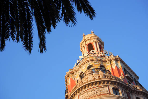 Valencia, Spain. Headquarters of the Bank of Valencia. Famous ancient architecture in the center of VAlencia. . July 18, 2015