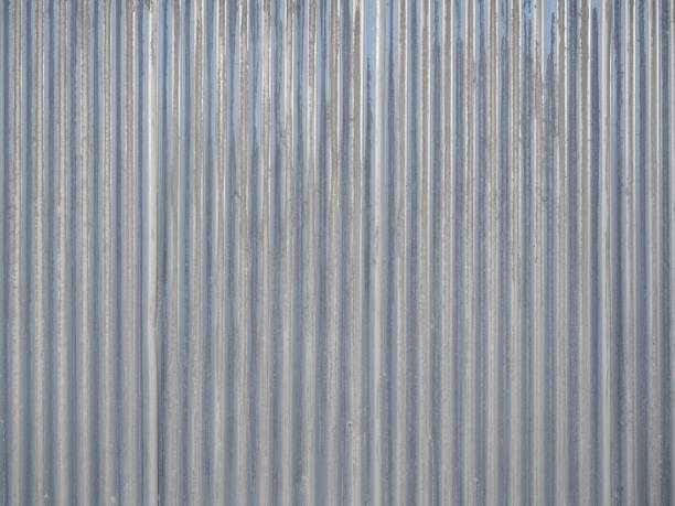 grey corrugated steel metal texture background