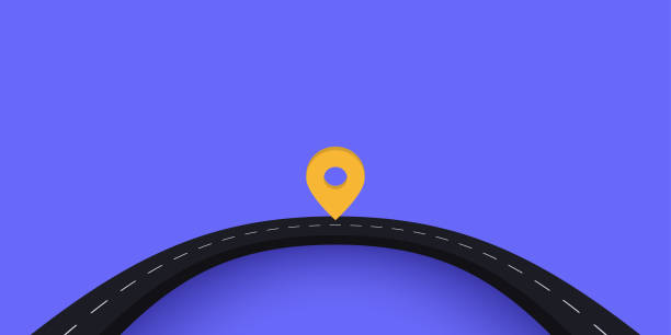 istock 3d road map and journey route infographics template. 3d pin pointer on a curved road illustration. Flat vector illustration 2161984854