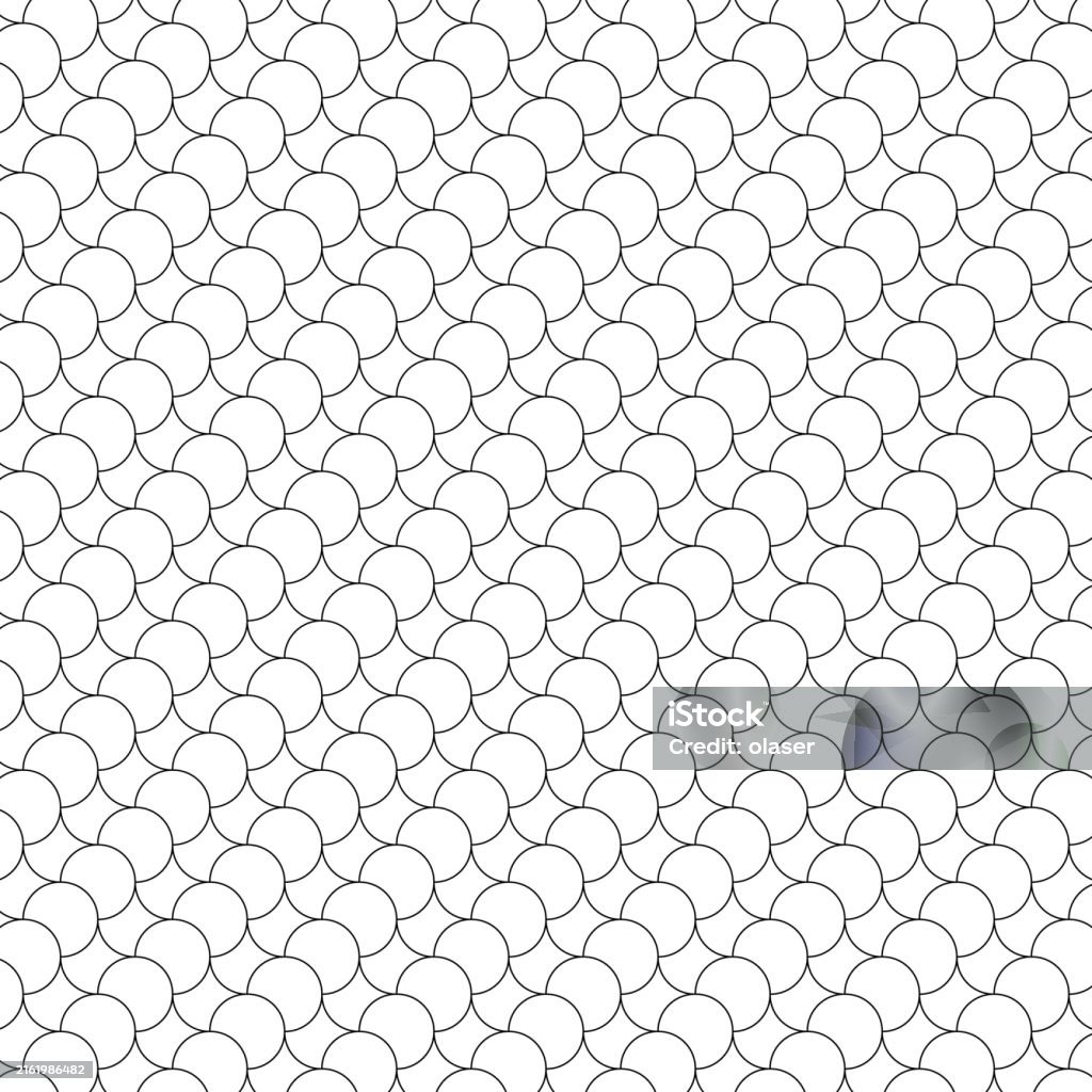 Connected Curve Circles Pattern Stock Illustration - Download Image Now ...