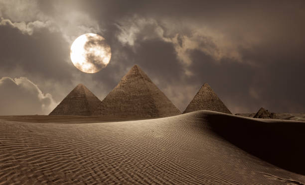 istock Giza Pyramid Complex at amazing sunset sky - Cairo, Egypt 2161988606