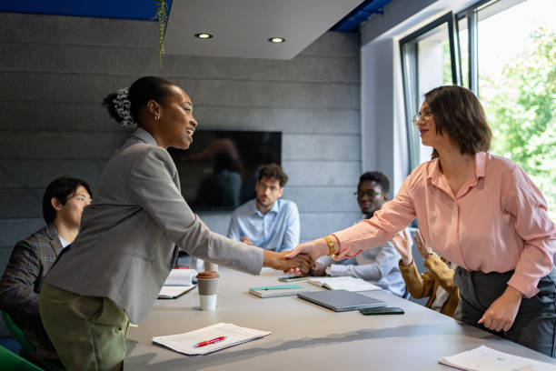 istock Handshake between team members as a sign of mutual agreement 2161994027