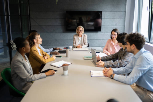 istock Business meeting with an emphasis on team dynamics 2161994211