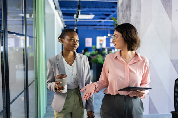 istock Coffee break Female leaders discuss business plans 2161996071