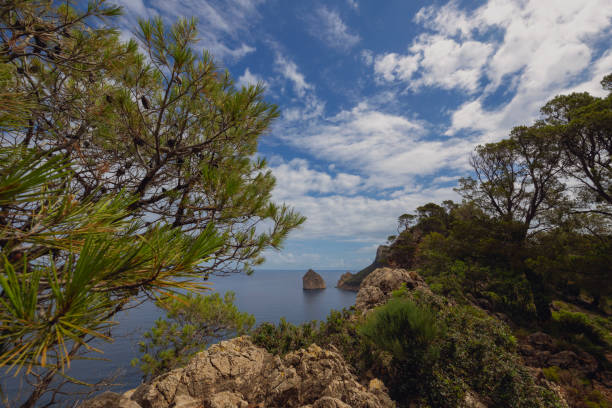 Top view of the north coast of Mallorca.