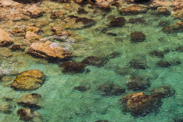 Distant landscape of the coast of Mallorca.
